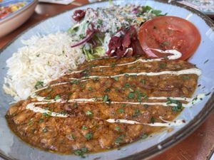 Delicious white fava bean dish   at Gaia Kitchen in Vienna