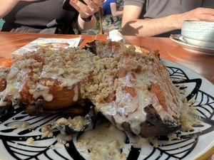 Sweet potatoes with tahini sauce   at Gaia Kitchen in Vienna