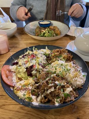 Kebab and cabbage rollss  at Gaia Kitchen in Vienna