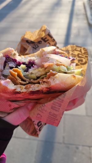 döner sandwich to go at Gaia Kitchen in Vienna