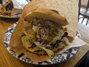 Vegan kebab sandwich at Gaia Kitchen in Vienna