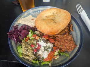 Seitan bowl at Gaia Kitchen in Vienna