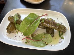 Stuffed wine leafs   at Gaia Kitchen in Vienna