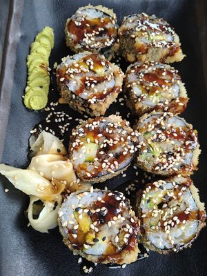 Fried sushi at Sushi Date? in Kaunas