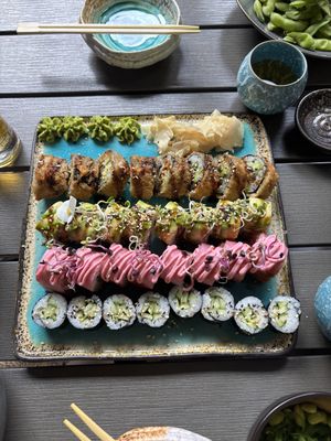 all vegan sushi rolls except avocado maki  at Sushi Date? in Kaunas