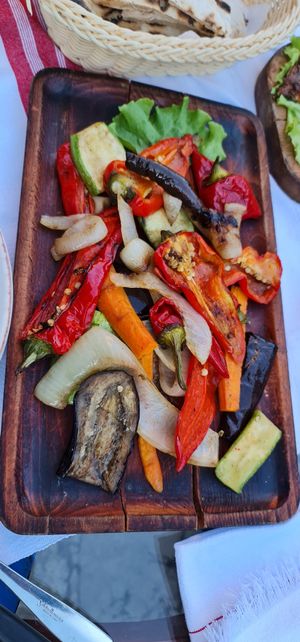 Roasted veggies. at Tradita Geg & Tosk in Shkoder