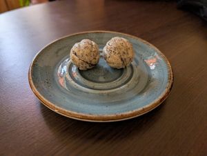 Traditional cookie filled with a sweet paste at Steppe Healthy and Vegan Bakery, in Lviv