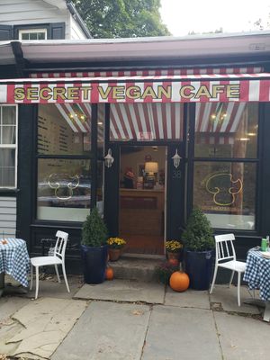Entrance at Secret Vegan Cafe in Kingston