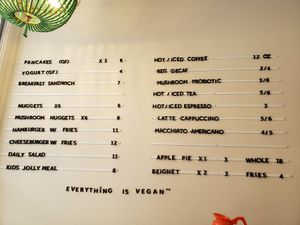 Menu at Secret Vegan Cafe in Kingston