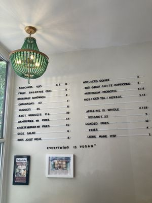 Current menu!  at Secret Vegan Cafe in Kingston