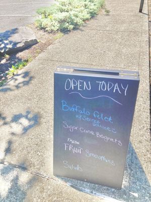 Specials board.   at Secret Vegan Cafe in Kingston