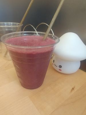 Very sweet and delicious smoothie. at Secret Vegan Cafe in Kingston