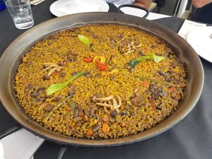Main/ Vegan vegetable paella at MariBel Arrocería in Valencia