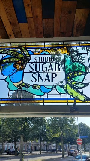 Stained glass at Studio Sugar Snap in Utrecht