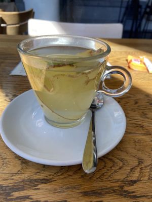 Fresh ginger lime tea  at Calf & Bloom in Amsterdam