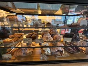 Lots vegan goods even vegan choc croissants  at Mi Vida in Tybee Island