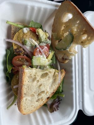 Vegan sandwich at Mi Vida in Tybee Island