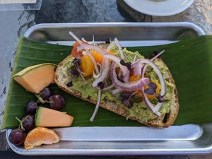 Avocado toast at Mi Vida in Tybee Island