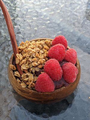 Kids acai bowl at Mi Vida in Tybee Island