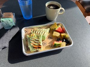 The Vegan wrap really hits the spot.  at Mi Vida in Tybee Island