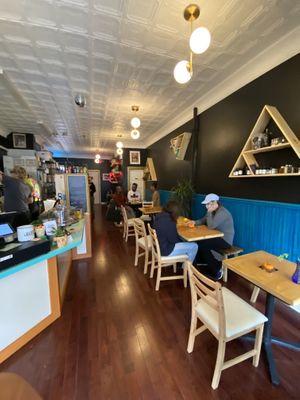 Seating at Lightbox Cafe in Philadelphia