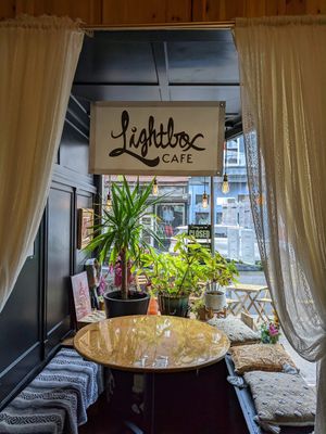 Seating at Lightbox Cafe in Philadelphia