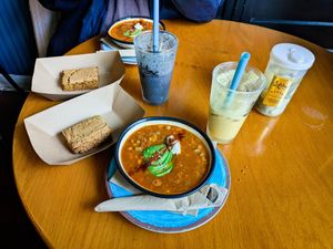 Lentil Soup and Cornbread at Lightbox Cafe at Lightbox Cafe in Philadelphia