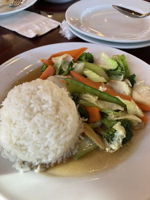Veggie stir fry   at My Thai in La Quinta