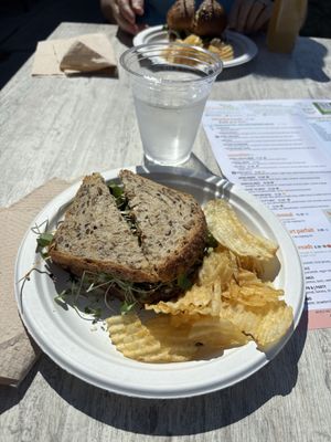 Seeds & Cheese Sandwich on Multi-grain Bread   at Good Life Organic Kitchen in Exton