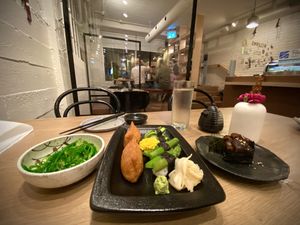 Meal at Maru Japanese Bistro in Toronto