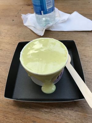 Vegan apple crumble with custard   at Humble Crumble in South East London