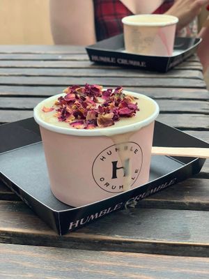 Vegan apple crumble at Humble Crumble in South East London