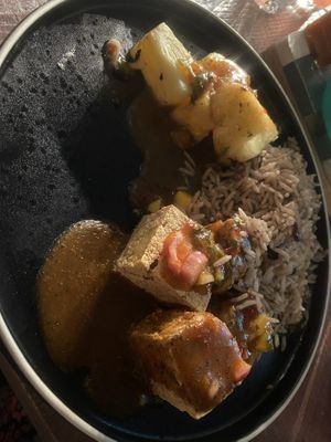 Jerk tofu   at Turtle Bay  in Durham