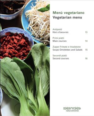 Menu at Shanghai Naturalmente in Padua