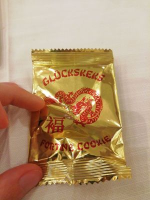 Biscotto della fortuna alla fine :) at Shanghai Naturalmente in Padua