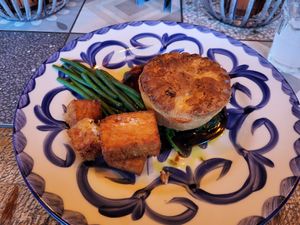 Vegan mushroom and caramelised onion pie at Willow in Stoke-on-trent