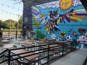 Beer Garden at Owl's Roost Brewing in Franklinton