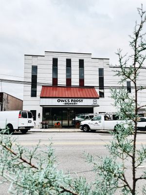 Out front at Owl's Roost Brewing in Franklinton