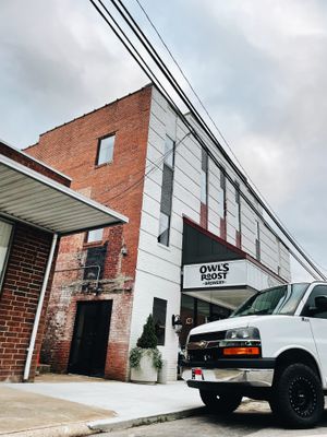 Out front  at Owl's Roost Brewing in Franklinton