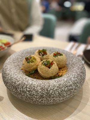 Pani puri at Green Common Nexxus in Hong Kong Island