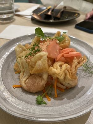 Fried wonton at Green Common Nexxus in Hong Kong Island