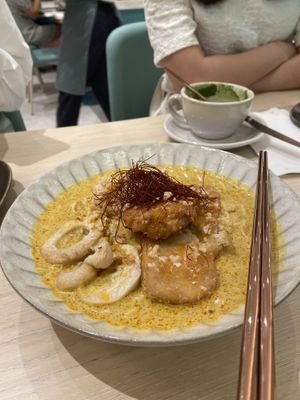 Laksa noods at Green Common Nexxus in Hong Kong Island