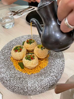 Pani-puri at Green Common Nexxus in Hong Kong Island