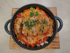 Hong Kong Style Baked Omni Porkchop Rice at Green Common Nexxus in Hong Kong Island