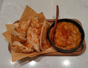 Indian-Spiced Beyond Beef Dip with Roti Paratha at Green Common Nexxus in Hong Kong Island