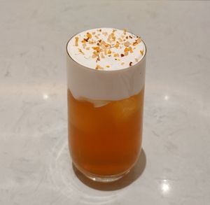 Osmanthus Oolong Tea (Vegan Milk Foam Tea) at Green Common Nexxus in Hong Kong Island