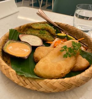 Avocado fish and chips #Veganuary at Green Common Nexxus in Hong Kong Island