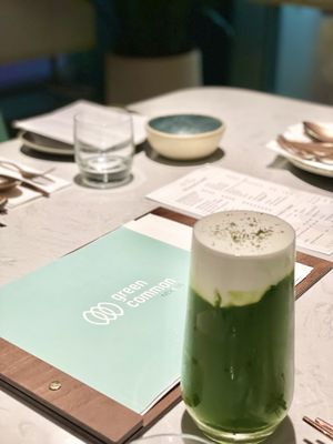 Kale Lippy Tea (Vegan cream cap on top) #Veganuary at Green Common Nexxus in Hong Kong Island