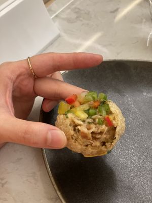 Yummy panipuri, also picture perfect! #Veganuary at Green Common Nexxus in Hong Kong Island