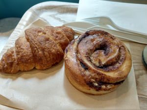 Croissant & cinnamon roll at Green Common Nexxus in Hong Kong Island